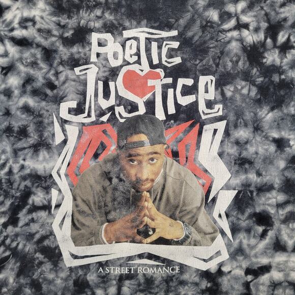 2PAC Tupac-Shakur Tie-Dye Shirt Womens 2XL 24x27 Gray - Picture 7 of 12